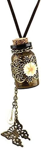 Statement necklace Fashion novelty jewellery Glass Woman Brown Phial Lison