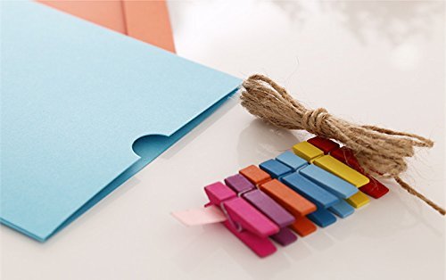 FGF-EU 10 Stück Papier Bilderrahmen DIY Wanddekoration Aufhängen Film Rahmen mit Wäscheklammern und stickers-multicolor