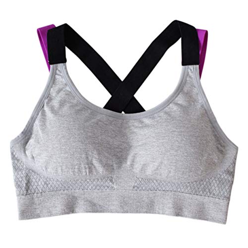 Sairis Running Fitness Cross Beauty Back Sujetador Deportivo Sin Anillo de Acero Yoga Tipo de Chaleco para Correr Secado rápido Ropa Interior Deportiva de Gran tamaño