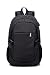 Produktbild ZZW Lässiger haltbarer Rucksack, wasserdichter Polyester-Laptop-Rucksack mit USB-Ladeanschluss Wandernder Reise-Rucksack Ultralight Unisexschultasche Schwarz, blau, grau, purpurrot (Color : Black)