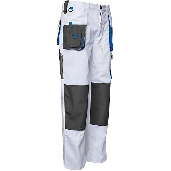 Malerhose Montagehose weiß Bundhose Hose Arbeitshose 44-68 + Handschuhe