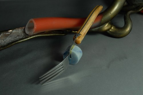 Laguiole Claude Dozorme 2.60.005.89 Steak-Gabel-Set, Griff aus Olivenholz, 6-teilig - 5