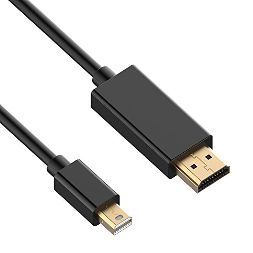 Mini DP auf HDMI Kabel, Rankie 2-Pack 1.8m Vergoldet MiniDP DisplayPort (Thunderbolt™ Port Kompatibel) to HDMI Kabel HDTV Cable (Schwarz) – R1101E - 4