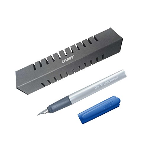 Lamy Füllfederhalter nexx Modell 87, Farbe blue (blau), Feder M, inkl. Laser-Gravur
