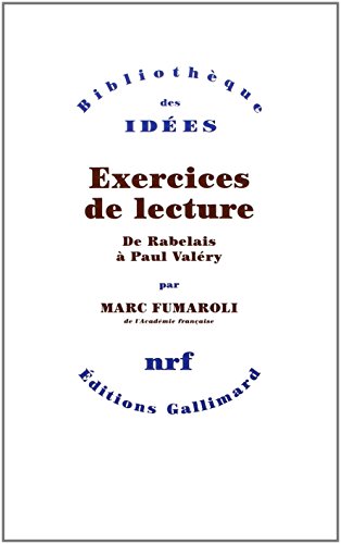 Download Exercices de lecture: De Rabelais à Paul Valéry