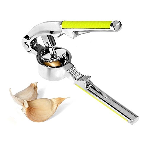 2 in 1 Edelstahl Knoblauchpresse Küchenzubehör Knoblauchschneider Garlic Press Knoblauch Breche Nussknacker Ingwer Presser