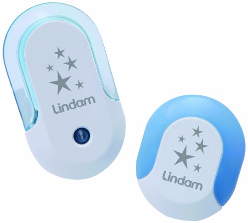 Lindam nursery Night Light set (lampadina a LED, per l' uso in camera dei bambini, corridoio o su pianerottoli) - blu