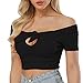 Produktbild TOPSELD Top Damen, Frauen Nehmen Tank Tops Sexy Crop Kurzarm T-Shirt Bluse