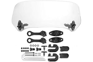 KIMISS Extension de Pare-Brise de Moto - Clip Réglable Universel de Moto sur Le Déflecteur d'air D'extension de Pare-Brise(Transparent) déflecteur Vent 1200 GS+Saut de Vent Moto+deflecteur Bulle Moto deflec