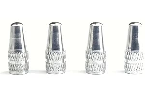 AUTOZOCO Bouchon de valve de vélo, bouchon de valve Presta, bouchon de tige de vélo, bouchons de soupape de vélo, bouchons de valve pneumatique, alliage d'aluminium, argent, 5 pièces