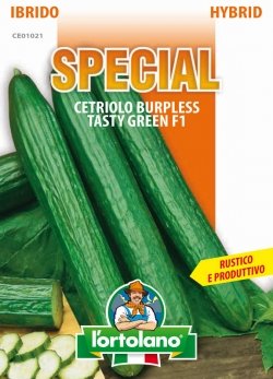 L'ortolano Cetriolo Burpless Tasty Green Ibrido F1 - Busta Sementi