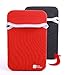 Produktbild Wasserabweisendes 2in1 Neopren-Etui für Sony PRS-T1 / T2 / T3 6 Zoll E-Book-Reader - Schwarz+Rot