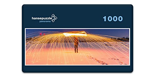 hansepuzzle 43878 Panorama-Puzzle: Feuerwerk, 1000 Teile in hochwertiger Kartonbox, Puzzle-Teile in wiederverschliessbarem Beutel