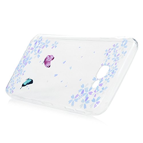 Badalink für Samsung Galaxy J5 Prime/On5 2016 TPU Tasche Schutzhülle Gemalt Aufdruck Muster Bumper Handycover Handyhülle Blumen und Schmetterling - 4