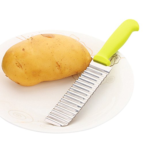 Crinkle Messer Potato Chip Slicer Wavy Cutter Edelstahl Blade Schneidwerkzeuge - 3