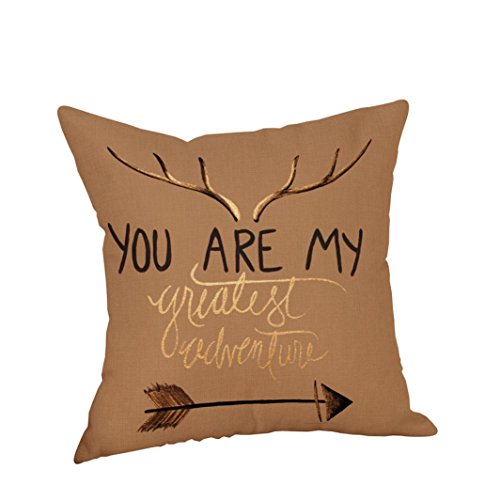 Lavany - Copricuscino Natalizio in Lino per Divano, Decorazione per la casa, I, 18x18