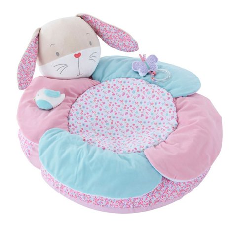 MOTHERCARE Baby Design-Kuschelnest Erlebnisdecke Krabbeldecke Spieldecke Hase rosa My little garden - 2