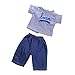Produktbild Sharplace Puppen Freizeitkleidung T-Shirt & Jeanshosen Bekleidung für 18 Zoll Junge Puppen