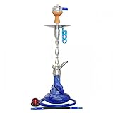 AMY Hammer Steel SS08 blue | Edelstahl Shisha Wasserpfeife mit Molassefänger