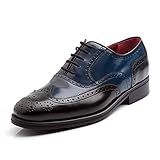 Zapato Oxford en piel marrón Zapato Oxford en Piel Bicolor Azul y Negro Beatnik Holmes Black & Blue. Talla 44