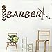 Produktbild Einfache Barbershop Zeichen Vinyl Aufkleber Kreative Friseur Haar Wandaufkleber Kunst Haarschnitt Friseursalon Türspiegel Decor59 * 20 cm