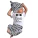 Produktbild Neugeborene Kinder Baby Jungen Print Outfits Kleidung Strampler Tops + Lange Hosen + Hut Set (3M, Weiß)