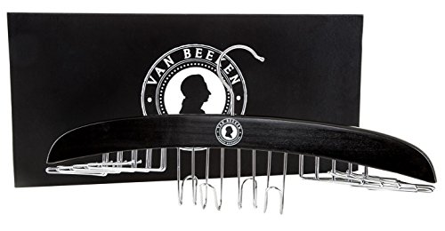 Hochwertiger Krawattenhalter aus Holz für 24 Krawatten – Krawattenbügel zur Krawatten-Aufbewahrung | VAN BEEKEN Krawattenbügel - 3