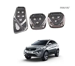 PRIKNIK Anti-Skid Car Pedals(Manual Shift) 3 Pcs Sports kit Pad Covers Set Compatible with Nexon