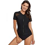 friendGG Damen Sexy Solid Schnelltrocknendes Surfen Badebekleidung Sport Zweiteiler Badeanzug