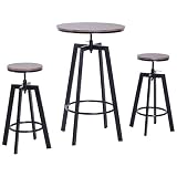✅ALTURA AJUSTABLE: Se puede regular manualmente tanto la altura de la mesa como la (altura) del asiento, para así adaptarlo a cada persona. Además, los taburetes tienen reposapiés para una mayor comodidad.