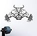 Produktbild Yirenfeng  Gym Aufkleber Barbell Bull Fitness Aufkleber Bodybuilding Poster Vinyl Wandtattoos   Dekor Wand Gym Aufkleber