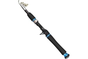 Whisverse Angelruten, Teleskop-Angelrute, langlebig, 2,1 m, Karbonfaser, ultraleicht, für Reisen, Forellenangeln