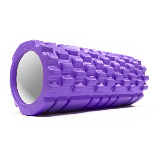 Innovative Faszienrolle / Schaumstoffrolle »Anasuya«: Massage- und Therapierolle zur Selbstmassage / hochwertige Verarbeitung & in 5 trendigen Farben(pink blau rot schwarz & lila). Die Sportrolle / Fitnessrolle ist optimal für fasziales Training des Rücken mit einer Abmessung von ca 34cm x 14cm - 2
