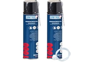 REJEL Dinitrol 1000 Cire transparente 2 x 500 ml + buse d'extension