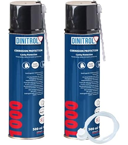 Dinitrol 447 - Protection Anti-gravillon à Base De Caoutchouc (3 Bombes 1L + Pistolet)