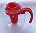 Produktbild Qualitative Teekanne aus Glas mit Teesieb in der Farbe rot