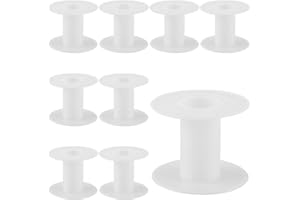 SUNNYCLUE 15 bobine Vide de Ruban en Plastique de 55 x 46mm Cordon de Tissage Blanc Fil Chaîne Ruban Organisateur Support pour Couture Broderie Fil Artisanat Crochet Fournitures pour Femmes et Adultes