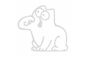 ‎TRADERCAT tradercat Auto Aufkleber Simons Cat - 11cmx11cm - Sticker für alle Oberflächen - Fenster, Seitenspiegel, Heckscheibe, Motorhaube, Fahrzeug – mit Anleitung (Silber)
