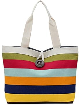 ZARU Dame-Einkaufen-Handtaschen-Schulter-Segeltuch-Beutel-Tote-Geldbeutel