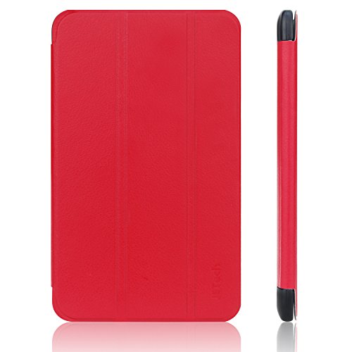 JETech Gold Slim Fit Galaxy Tab 4 7.0 (T230/T231/T235) Hülle Schutzhülle Tasche mit Ständer Funktion für Samsung Galaxy Tab 4 7 Zoll Smart Case Cover (Rot) - 2