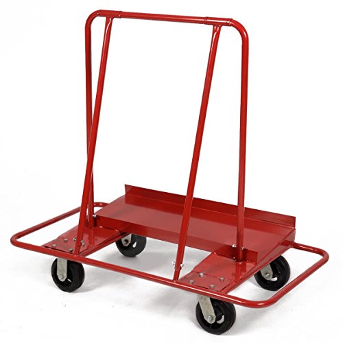 Plattenwagen Plattenroller Plattenkarre Wagen für Paletten Transport für Paneele Rot - 3