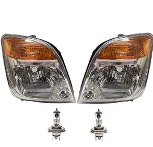 K D Headlight assembly for Maruti Suzuki Wagon R Type 3 With Bulb (Right + Left Both)