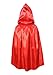 Produktbild DATO Umhang Erwachsene Kinder Mantel Unisex Umhang mit Kapuze Halloween-Kostüm Karneval Fasching Kostüm Cape mit Kapuze