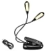 Price comparison product image LED Clip on Light - Moobibear 8 LED USB Rechargeable Book Lights, Dual Head Music Stand Light, Flexible Eye-Care Portable Lamp, Warm White Dimmable Clip On Lamp for Books, Shelves, Reading in Bed