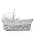 Kinder Valley Waffle Wicker Moses Basket (White)