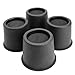 Price comparison product image Ybaymy 4 Pcs Bed Leg Risers Lifter Furniture Rubber Round-Black