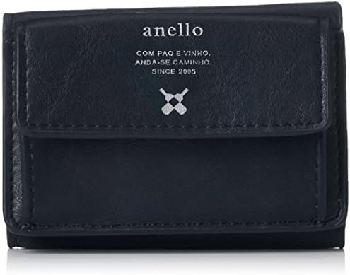 [Anero] mini wallet PremiumPU tri-fold mini wallet AJ-B1516 NV Navy