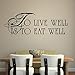Produktbild Guokee Gut zu leben ist gut zu essen Kunst Aufkleber Vinyl Abnehmbare DIY Wandaufkleber Für Esszimmer Dekoration Zubehör 126 * 43 cm