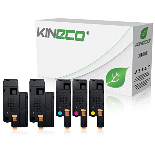 5 Toner Kompatibel zu Dell 1250c für Dell C1765nf, C1765nfw, C1760nw, C1700 Series, 1250c, 1350cnw, 1355cn, 1355cnw - Schwarz je 2.000 Seiten, Color je 1.400 Seiten