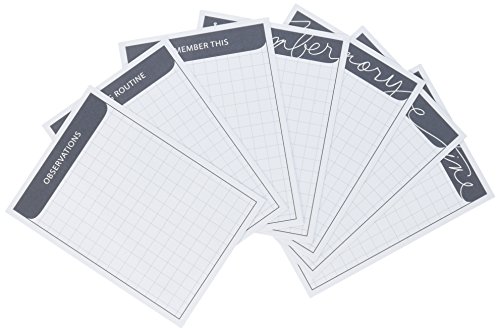 Technique - Tuesday observation cards 3 x 4 inches, 24 units, gray